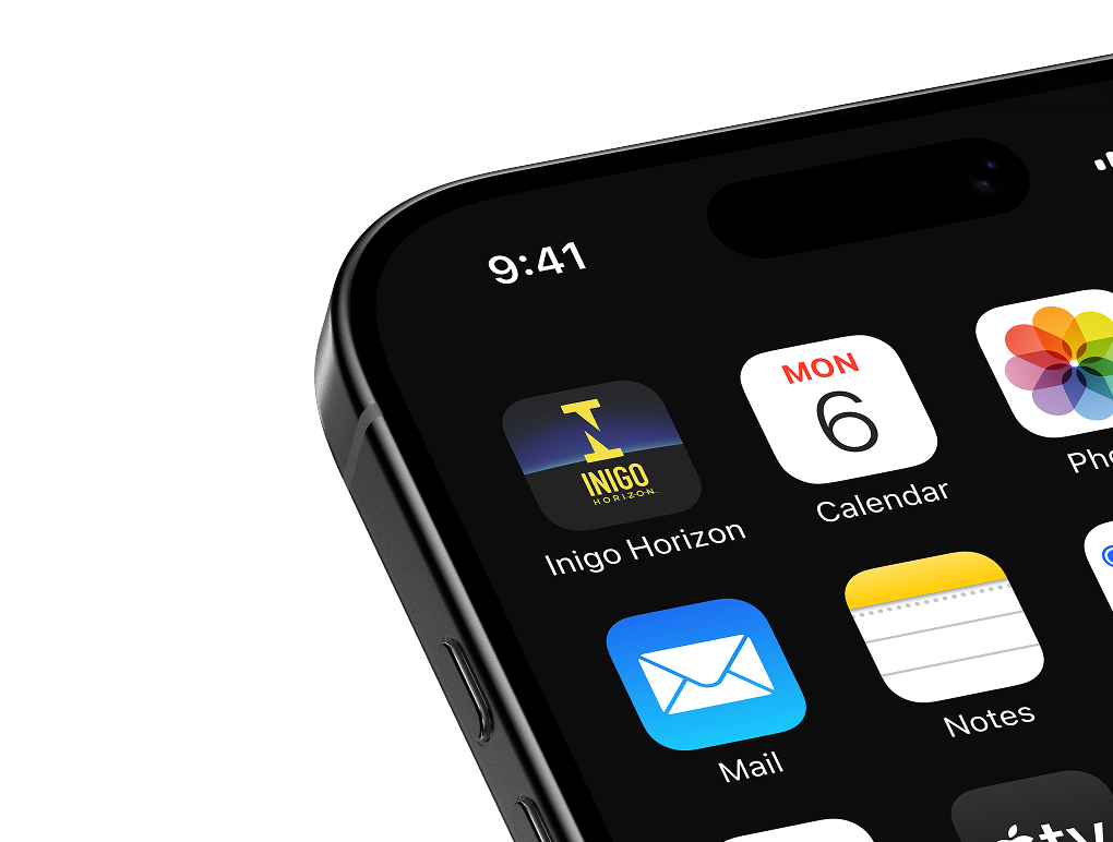 Inigo Horizon event app on a mobile phone